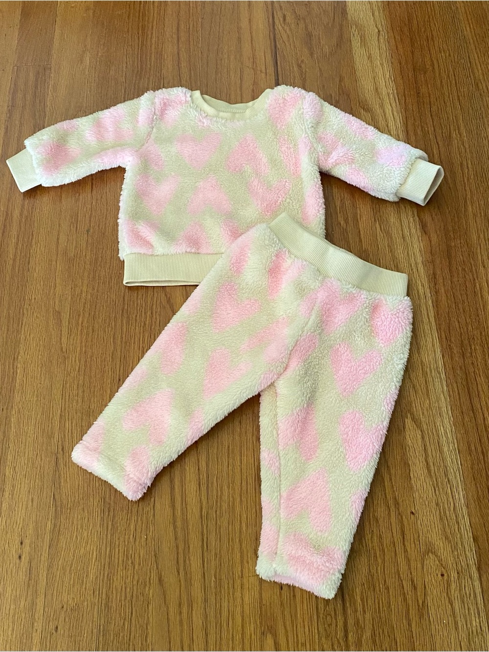 Hanna Andersson Cream Fleece Marshmallow Baby Set